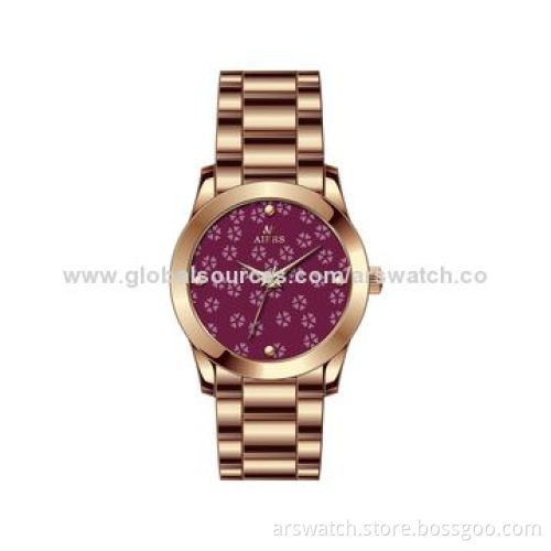 Stainless Steel Automatic Watch with Real Leather Strap, Sapphire Glass and Citizen Movement